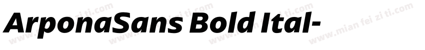 ArponaSans Bold Ital字体转换